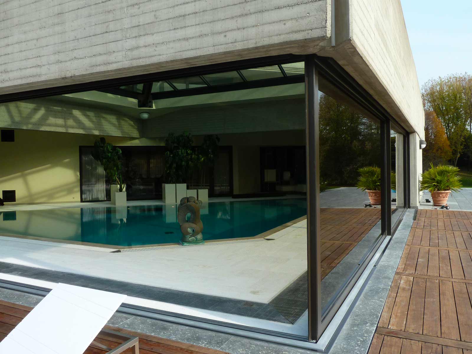 villa privata angolo alzanti scorrevoli meccatronica