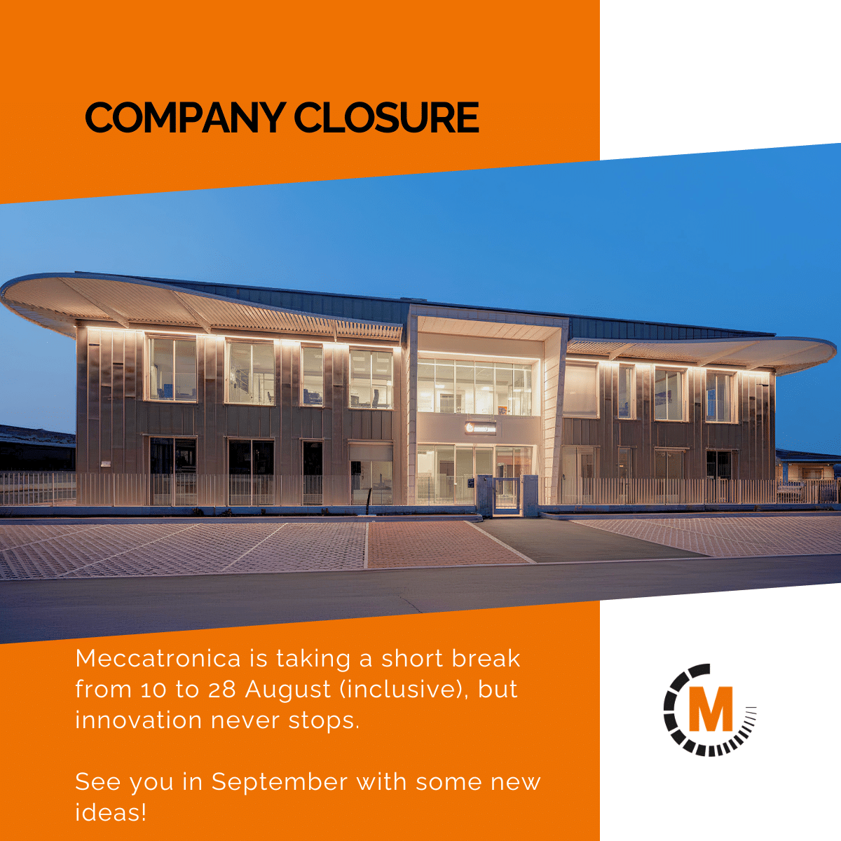 SUMMER CLOSURE 2026